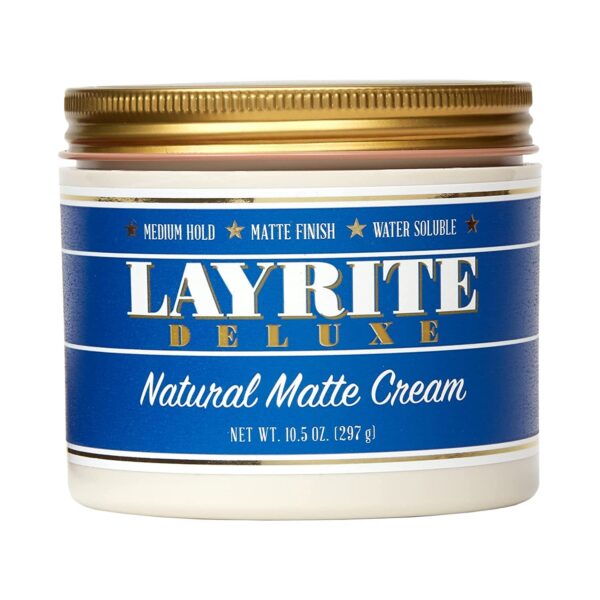 Layrite Natural Matte Cream 297g | Medium Hold | Water Soluble | Matte Finish