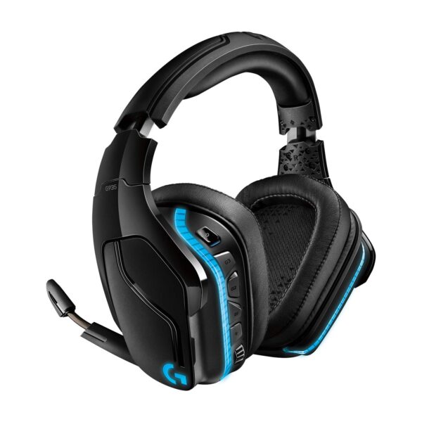 Logitech G935 RGB Wireless Gaming Headset, 7.1 Surround Sound, DTS X 2.0, 50mm Pro-G Drivers, 2.4GHz, Rocker Mic, PC/Mac/PS4/Nintendo Switch - Black