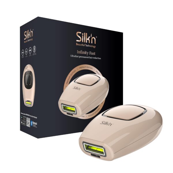 Silk'n Hair Removal Device I Infinity Fast | IPL Hair Removal Device with eHPL technologie I Suitable or All Skin Tones I Ultra-Fast, 600k Flashes I Beige