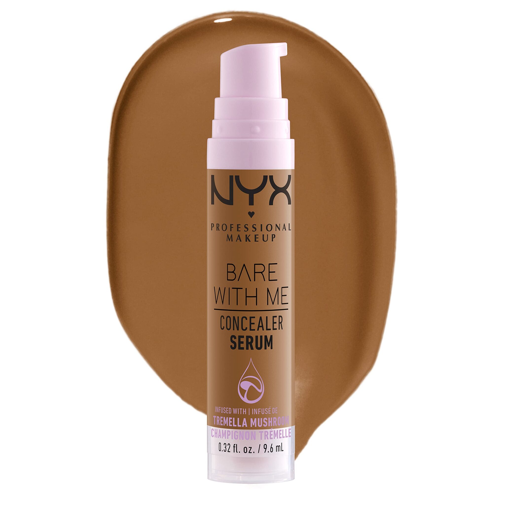 NYX Professional Makeup Bare With Me Concealer Serum, Natural, Medium Coverage, Camel, 9.6ml