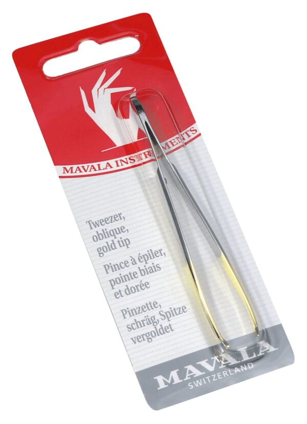 Mavala Tweezer Oblique, Gold Tip