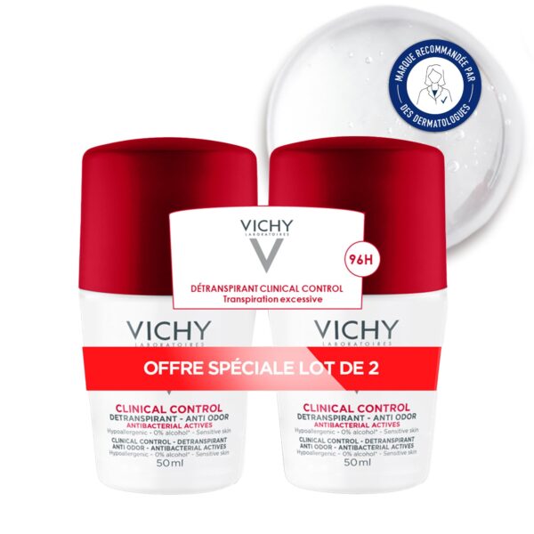 Vichy Deodorant Roll-On 48h Antiperspirant 2 x 50 ml