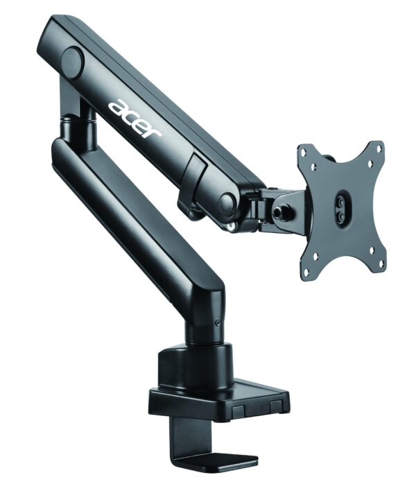 Acer Monitor Mount for 1 Monitor up to 32 Inch VESA 75 x 75/100 x 100 mm Single Arm Stand Metal Desk Clamp Rotatable Tilting Swivel up to 8 kg Black