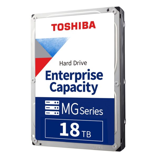 Toshiba 18TB Enterprise Internal Hard Drive – MG Series 3.5' SATA HDD Mainstream server and storage, 24/7 Reliable Operation, Hyperscale and cloud storage (MG09ACA18TE)