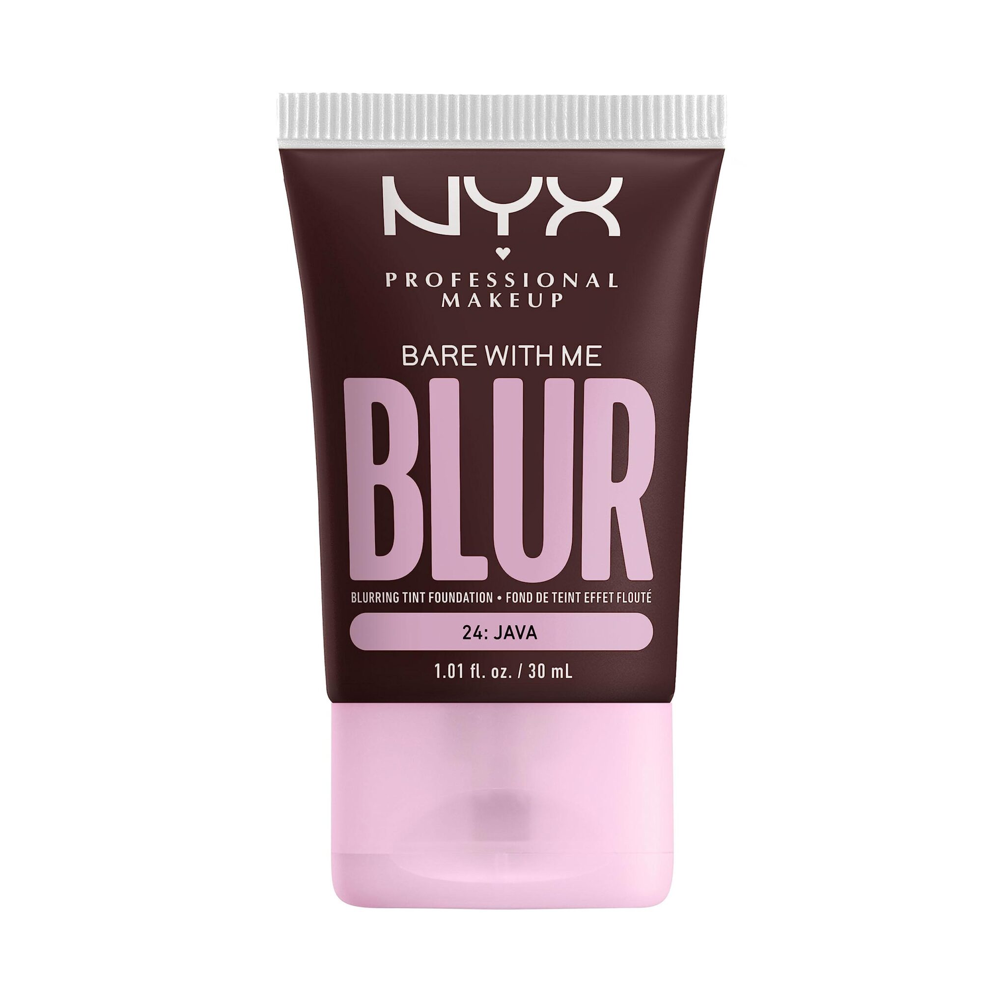 NYX Professional Makeup Blurring Tint Foundation, Medium Coverage, Matte Finish, With Niacinamide, Matcha and Glycerin, 12 Hours Hydrating, Bare With Me Blur, 30 ml, Shade: Java