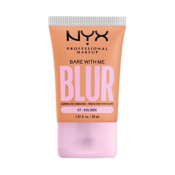 NYX Professional Makeup Blurring Tint Foundation, Medium Coverage, Matte Finish, With Niacinamide, Matcha and Glycerin, 12 Hours Hydrating, Bare With Me Blur, 30 ml, Shade: Golden