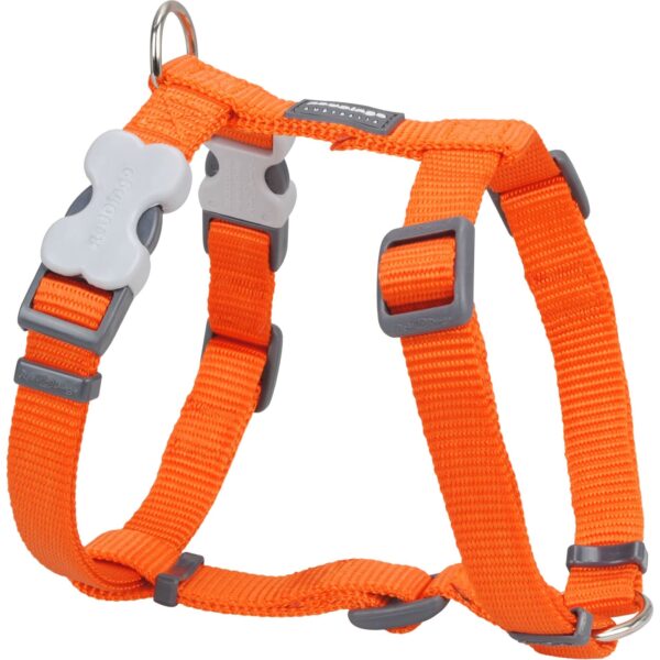 Red Dingo Classic Dog Harness Plain, Orange, Small 15mm