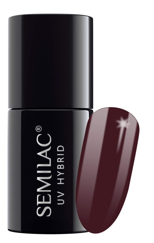 SEMILAC 030 Dark Chocolate Nail UV Gel Polish | Long Lasting and Easy to Apply | Soak off UV/Led | Perfect for Home and Professional Manicure and Pedicure 7 ml