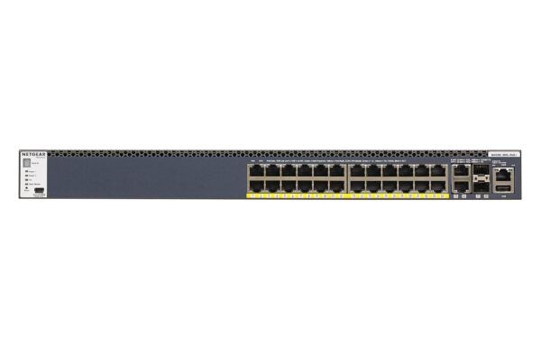 NETGEAR M4300-28G-PoE+ 24x1G PoE+ 2x10GBASE-T 2xSFP+ Stackable Switch 550W PSU (GSM4328PA-100NES)