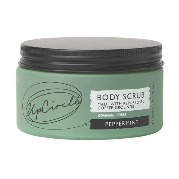 UpCircle Exfoliating Coffee Body Scrub with Peppermint 220ml - Sea Salt, Shea Butter + Coconut Oil - Exfoliates Your Skin + Improves Circulation - Natural, Vegan Exfoliator For Soft, Smooth Skin