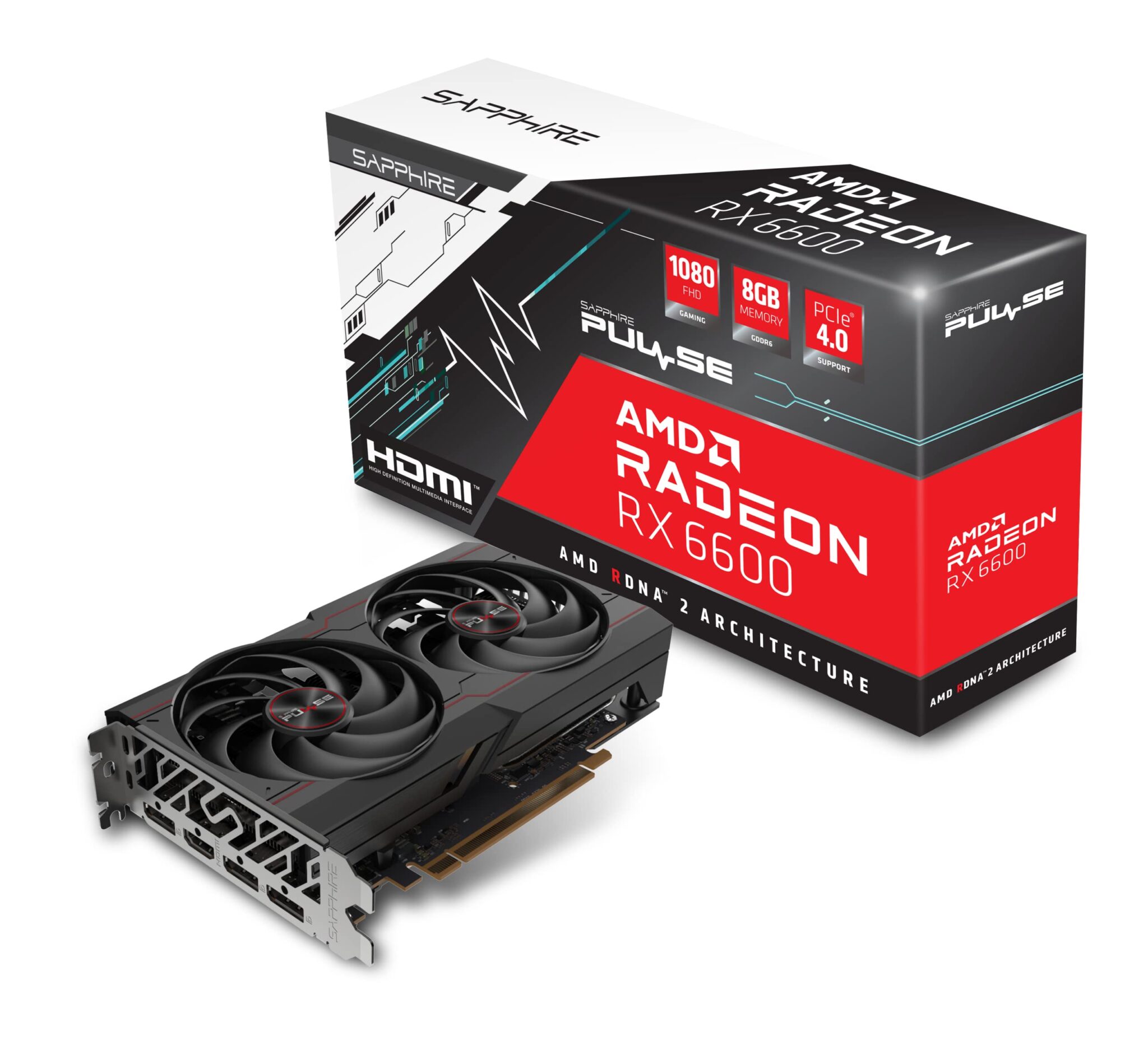 Sapphire - PROFESSIONAL GRAPHIC PULSE AMD RADEON RX 6600 GAMING 8GB GDDR6 HDMI / 3 DP