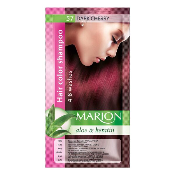 Marion Hair Dye Shampoo Bag Semi-Permanent Colour 4 to 8 Washes with Aloe and Keratin