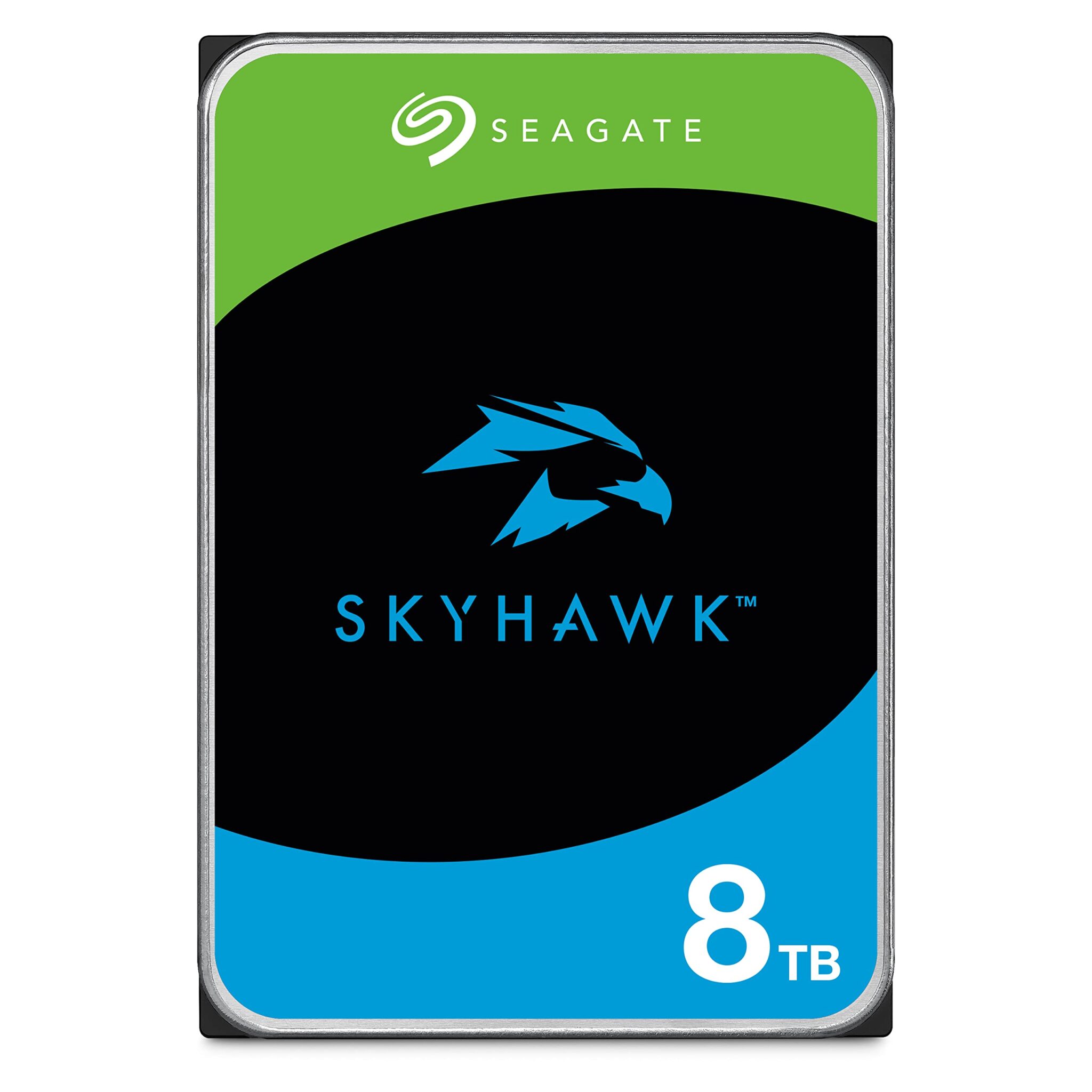 Seagate Skyhawk 8 TB, Video Internal Hard HDD – 3.5", SATA 6Gb/s, 256MB Cache, for DVR NVR Security Camera System, with in-house Rescue Services, FFP (ST8000VXZ10)