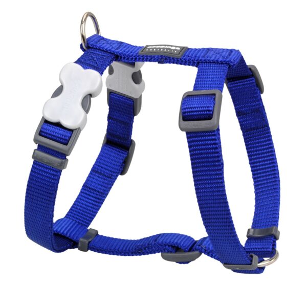 Red Dingo Classic Dog Harness Plain, Dark Blue, Small 15mm