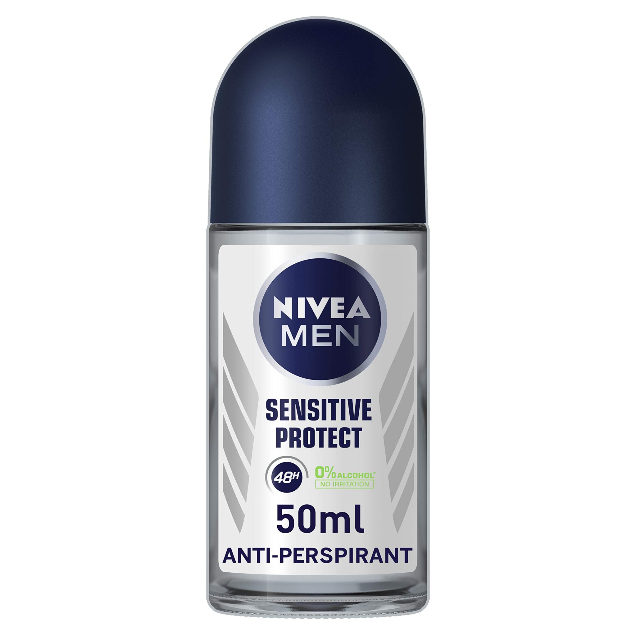 NIVEA MEN Sensitive Protect Antiperspirant Deodorant Pack of 6 (6 x 50 ml), Men's Deodorant with 0 Percent Alcohol, 48 Hour Antiperspirant for Men, Roll Deodorant