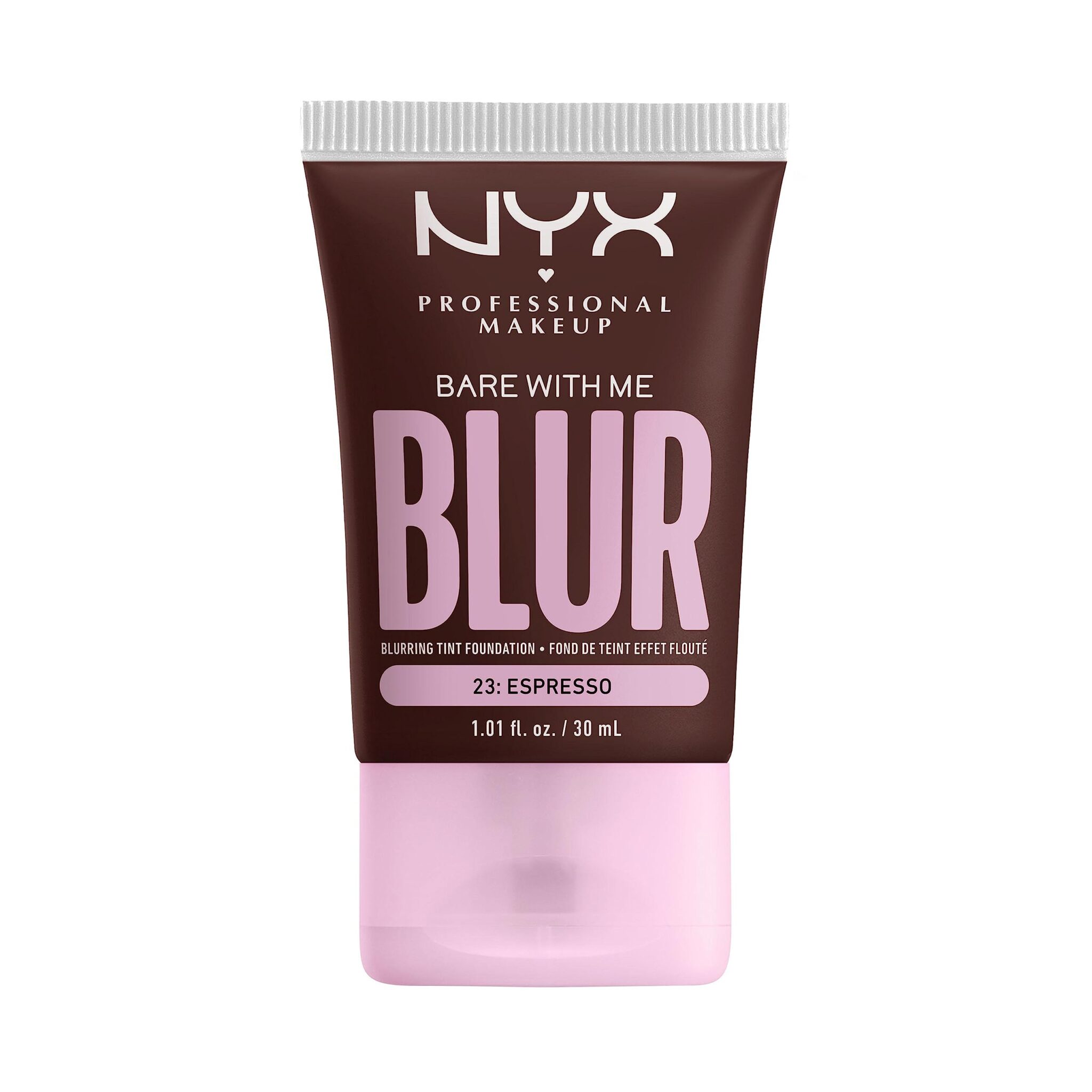 NYX Professional Makeup Blurring Tint Foundation, Medium Coverage, Matte Finish, With Niacinamide, Matcha and Glycerin, 12 Hours Hydrating, Bare With Me Blur, 30 ml, Shade: Espresso