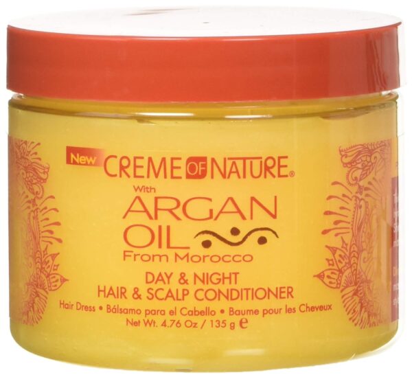 Creme Of Nature Argan Oil Day Night Hair and Scalp Conditioner, 4.76 oz / 135 g