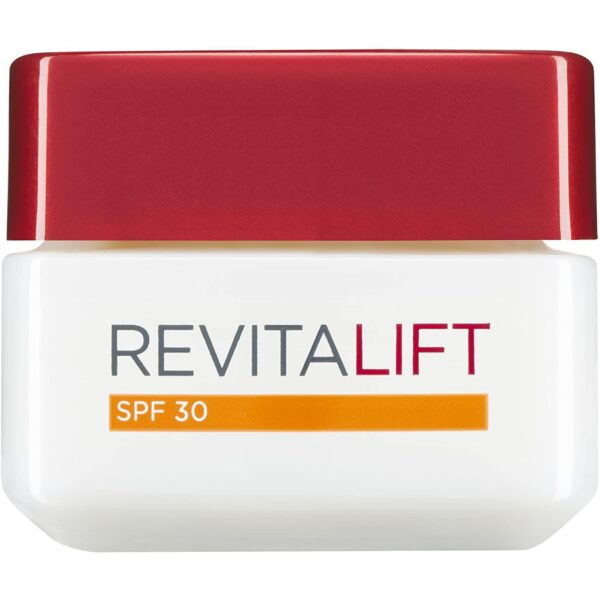 L’Oréal Paris Revitalift Hydrating SPF 30 Day Cream, Smooth Wrinkles, Firms and Moisturise Skin, Pro-Retinol and Elasti-Peptides, 50ml