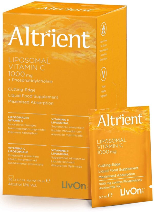 Altrient Liposomal Vitamin C | 1000 mg High Absorption Liquid Sachets | 30 Servings | Suitable For Vegans