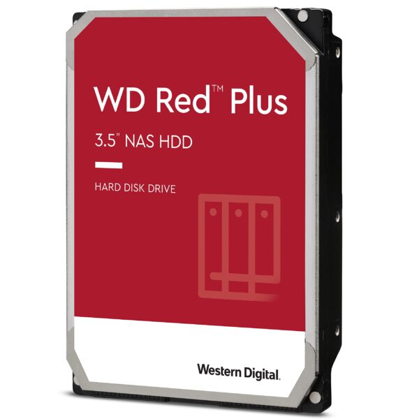 WD Red Plus 6TB NAS 3.5" Internal Hard Drive - 5400 RPM Class, SATA 6 Gb/s, CMR, 256MB Cache, 3 Year Warranty