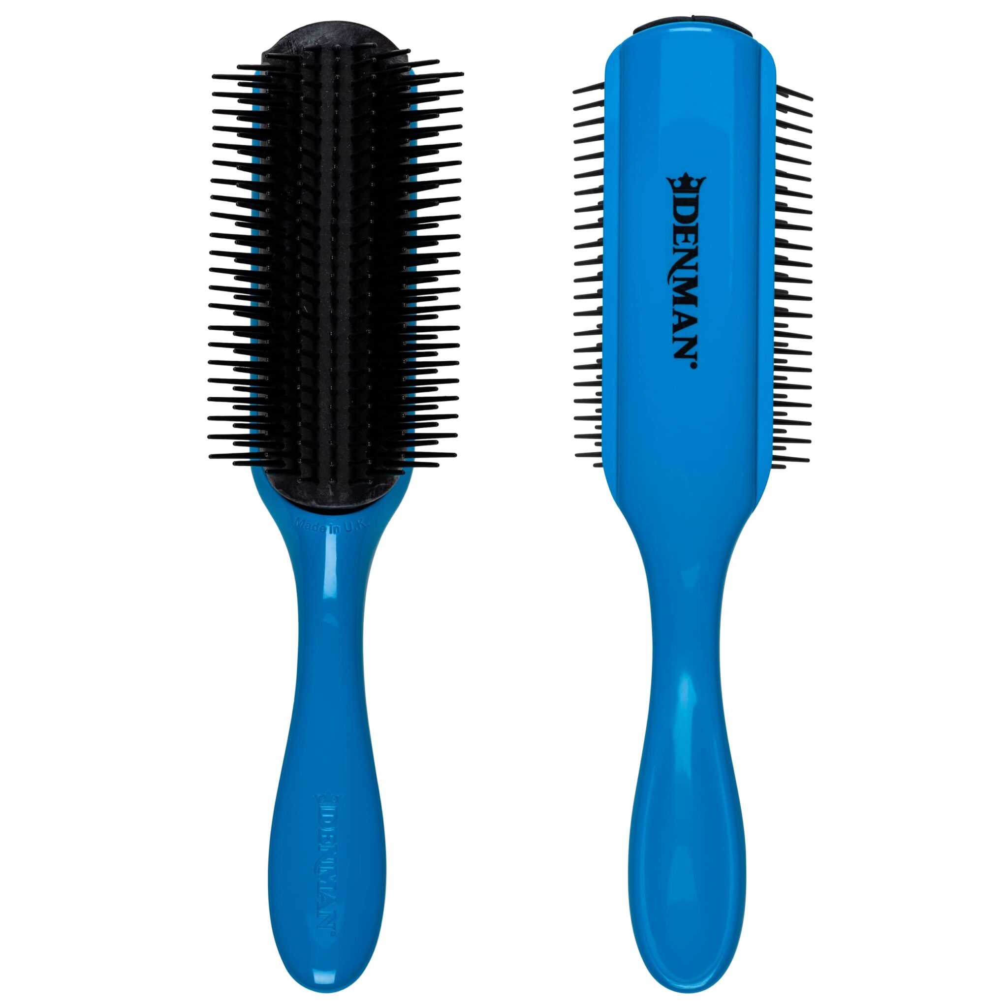 Denman Curly Hair Brush D4 (Cherry Blossom) 9 Row Styling Brush for Styling, Smoothing Longer Hair and Defining Curls - For Women and Men