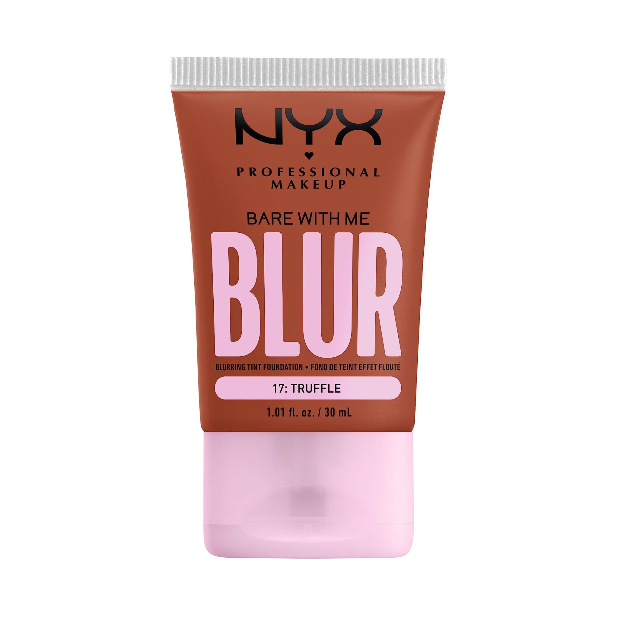 NYX Professional Makeup Blurring Tint Foundation, Medium Coverage, Matte Finish, With Niacinamide, Matcha and Glycerin, 12 Hours Hydrating, Bare With Me Blur, 30 ml, Shade: Truffle