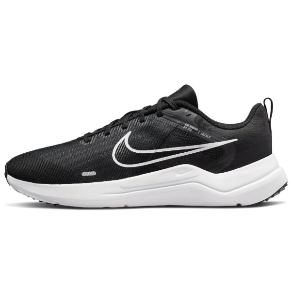 NIKE Men's Downshifter 12 Sneaker, Black White Dk Smoke Grey Pure Platinum, 9.5 UK