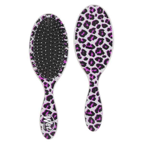 WetBrush Original Detangler Hair Brush with Ulta Soft Intelliflex Bristles to Gently Separate Knots With Ease, Does Not Rip Hair, For All Hair Types, Safari Pink Leopard