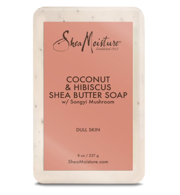 SHEA MOISTURE Hibiscus Bar Soap, Coconut, 226.8 gram