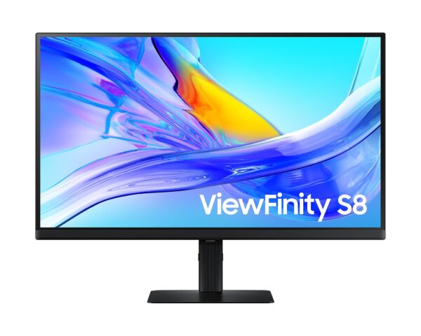 SAMSUNG ViewFinity S80UD 27 Inch PC Monitor, 60Hz - IPS Panel, UHD 4K, 5ms, Tilt, Height Adjustable, Rotatable, Car Source Switch+, KVM Switch, USB-C, HDMI, DisplayPort, USB, LAN