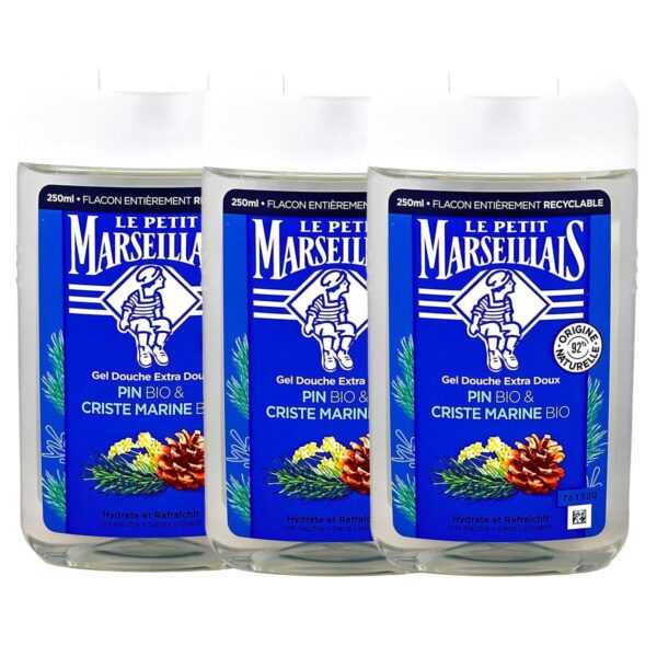 Le Petit Marseillais - Extra-Mild Shower Gel - Pine and Sea Fennel - 3x 250ml