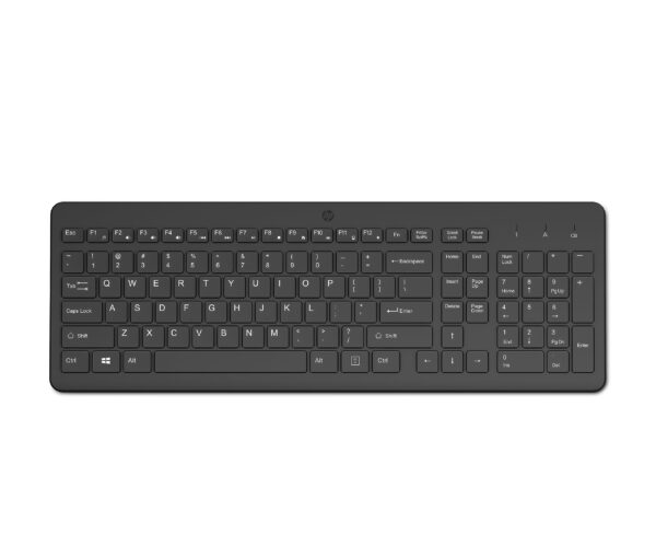 HP 220 Spanish QWERTY Wireless Keyboard – (USB Type-A Port, Battery Life up to 16 Months, 12 Shortcut Combinations, Windows 11; Windows 10), Black