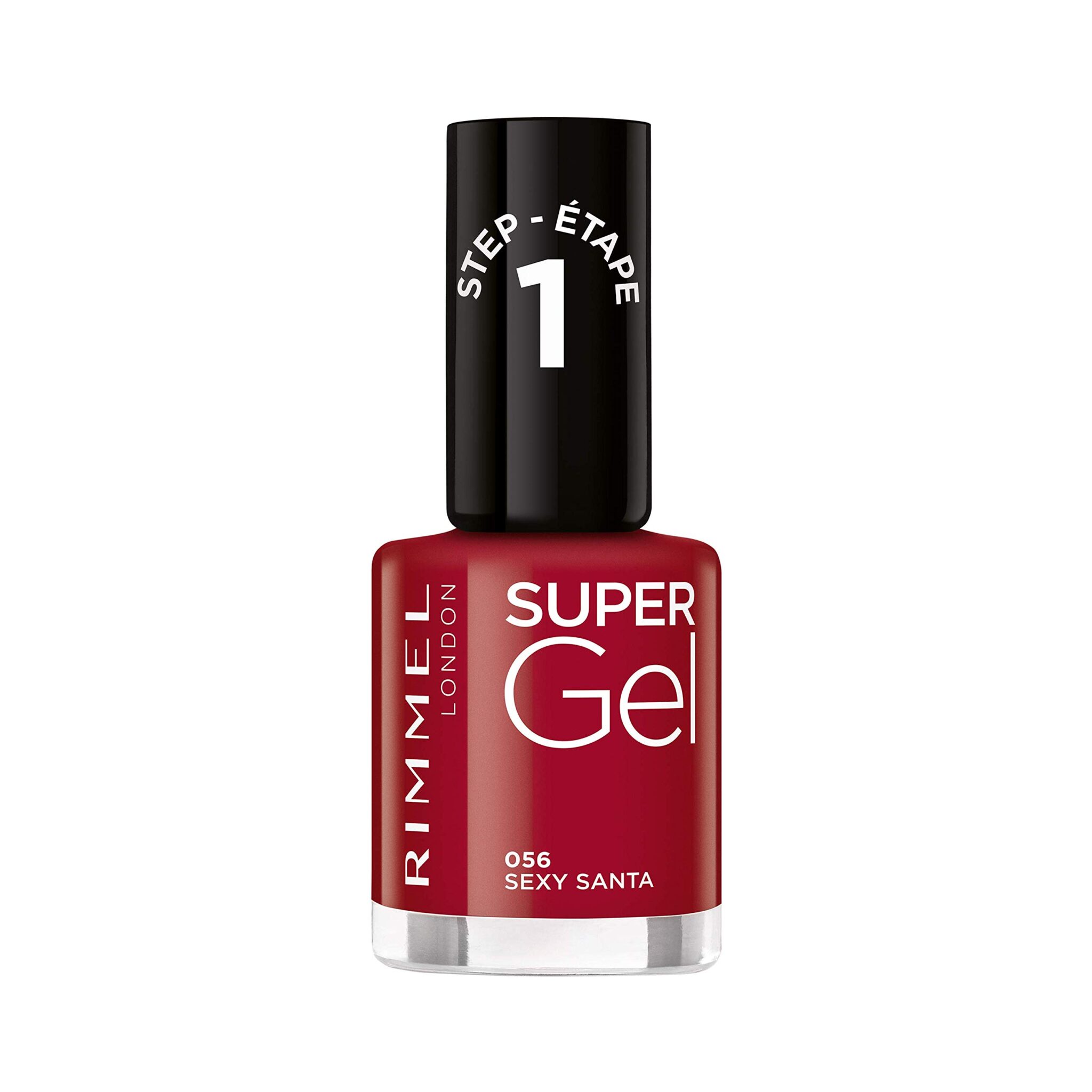 Rimmel London Super Gel Nail Polish At-Home Gel Manicure, Sexy Santa, Red Shades - 12ml