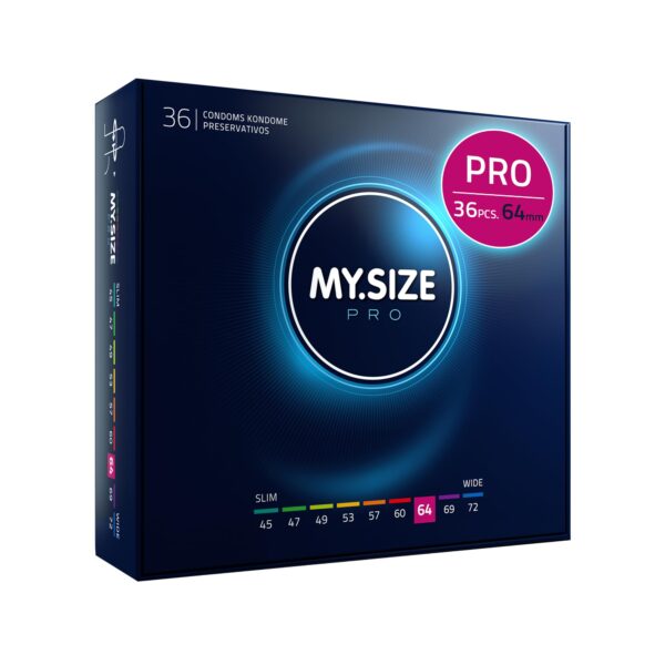 MY.SIZE PRO Condom Size 6, 64 mm, XL, 36 Condoms - Perfect fit and a Suitable Size for Everybody