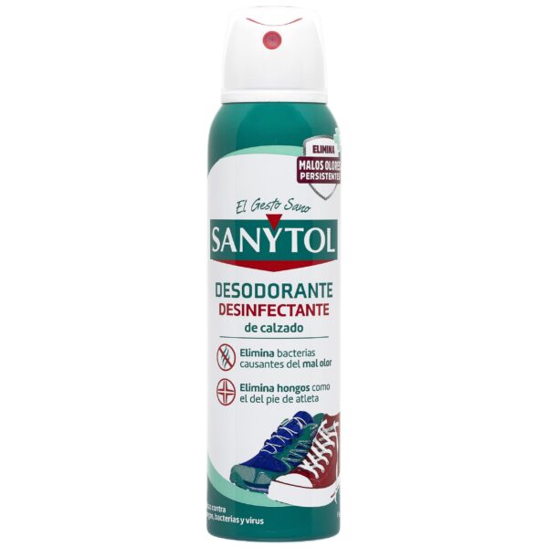 Sanytol Disinfectant Spray-150 Ml Deodorant Sanitizer Shoes Spray, 150 ml (Paquete de 1)