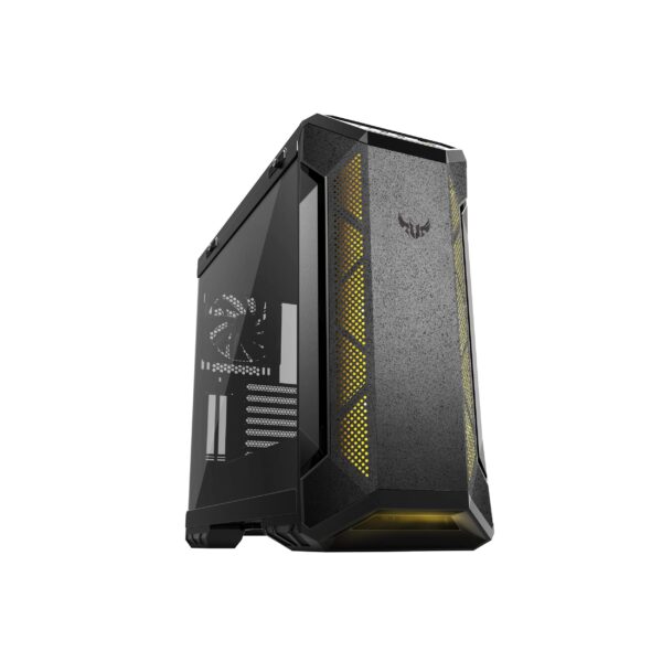 ASUS GT501 TUF EATX Form Factor Gaming Case, 3 x 120 mm Aura RGB Fans, Tempered Glass Side Panel, Metal Front Panel, USB 3.1, Front and Top Reserved Space for Radiators