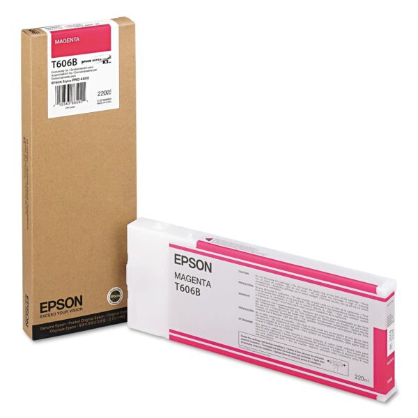 Epson Singlepack Magenta T606B00 220 ml – Inkjet Ink Cartridges (Magenta, Stylus Pro 4800,)