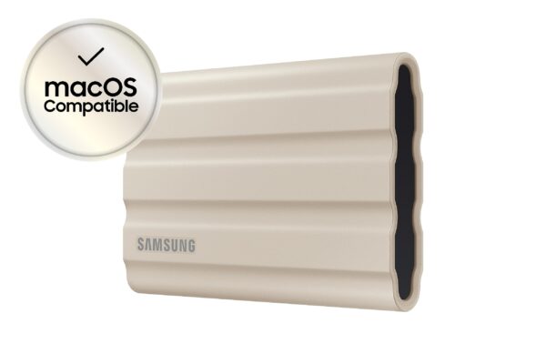 Samsung T7 Shield Portable SSD 2 TB - USB 3.2 Gen.2 External SSD Beige (MU-PE2T0K/EU)