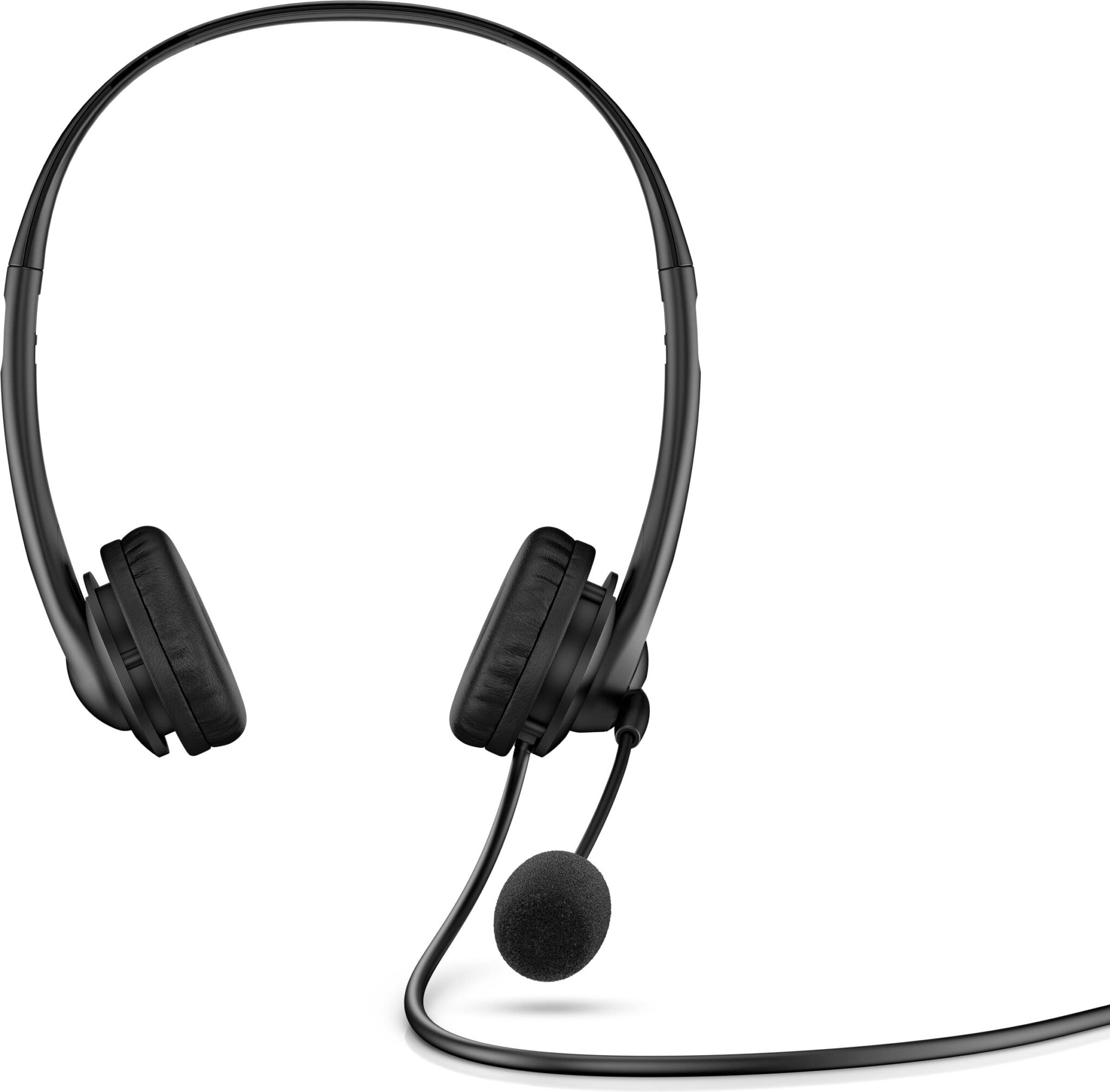 HP Headphones with Microphone Wired USB Headset Black