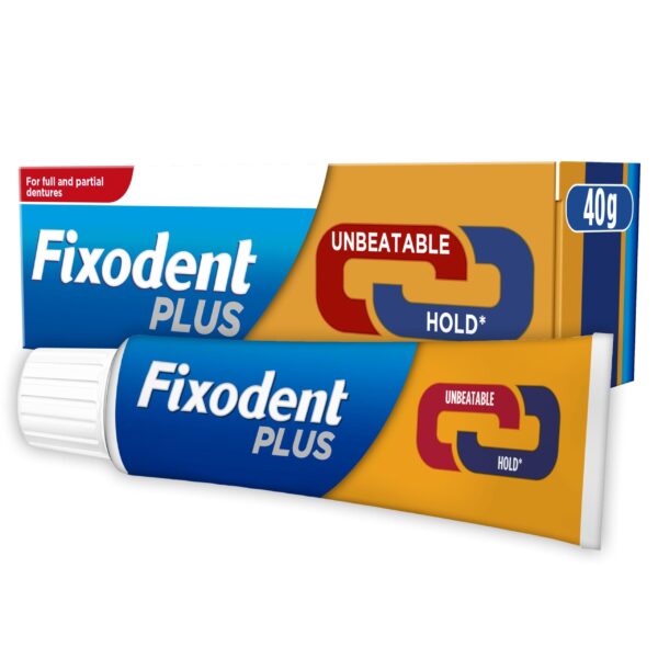 Fixodent Plus Denture Adhesives Cream, 40g, Dual Power Premium, Up To 88% Of The Hold At The End Of The Day, Mint