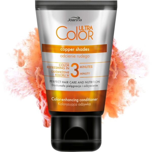 Joanna Ultra Color - Colour Enhancing Conditioner - Ginger And Copper Shades Of Natural And Dyed Hair - Hair Care - Hydrating & Moisturising - Ammonia Free - Refresh The Colour In 3 Minutes - 100 g