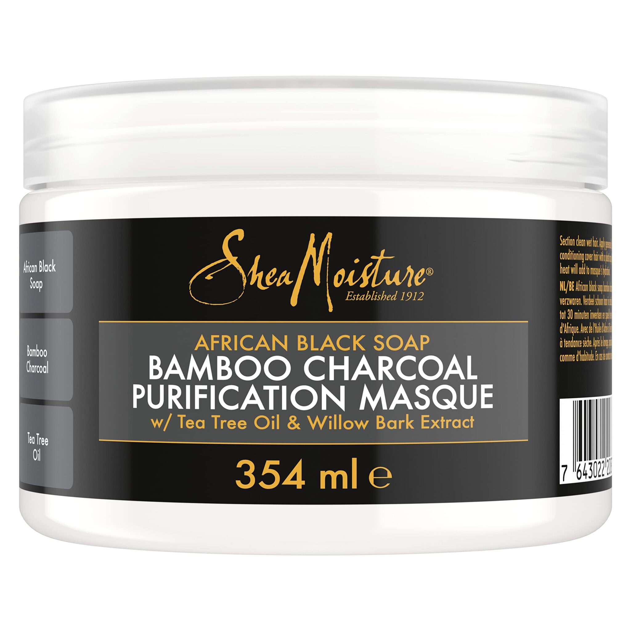 SheaMoisture African Black Soap Bamboo Charcoal Purification Masque 354 ml