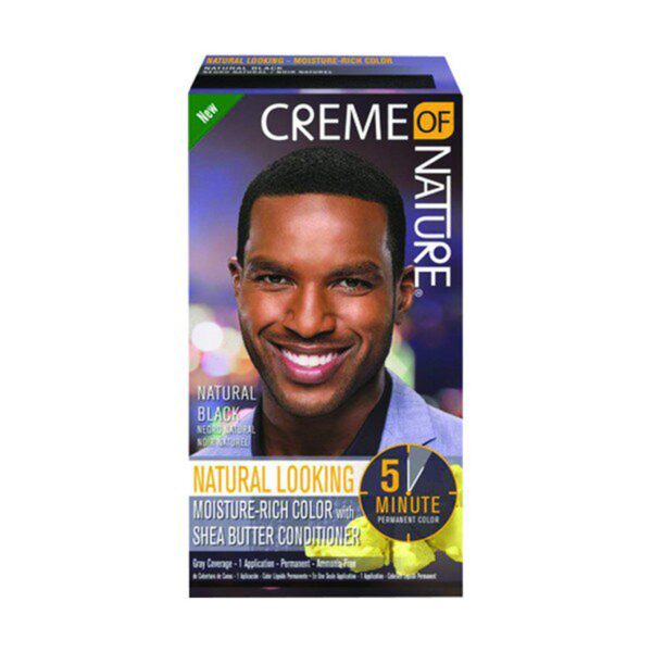 Creme of Nature Permanent Hair Colour for Men (Natural Black)