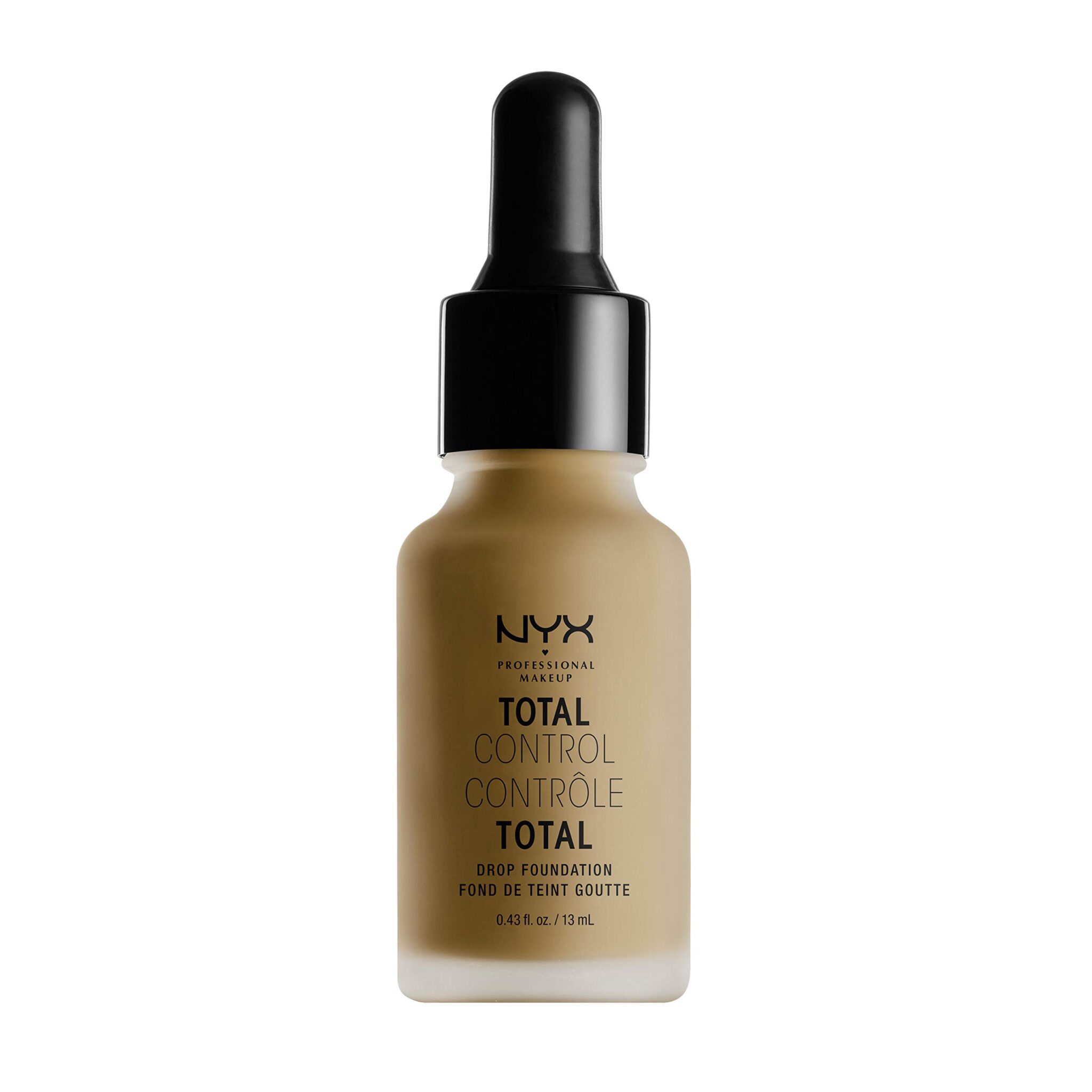 NYX Professional Makeup Total Control Drop Foundation, Precise Dosage, Buildable Coverage, Long Lasting, Vegan Formula, Matte Finish, Shade: Cappucino