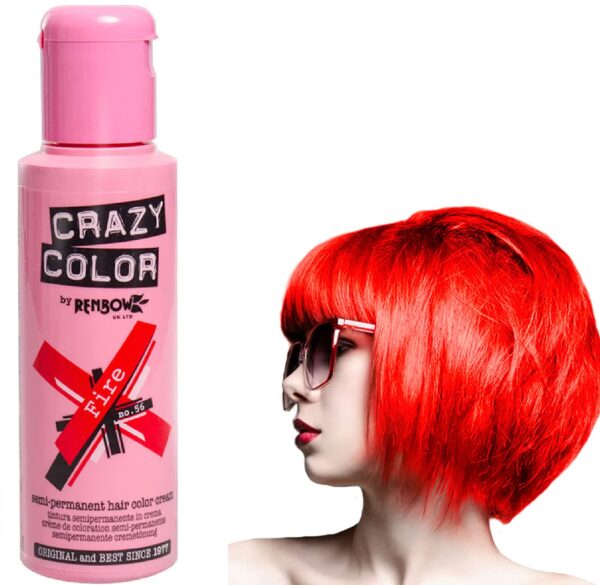 Renbow Crazy Colour 4 x Semi-Permanent Hair Colour Creams, 100ml