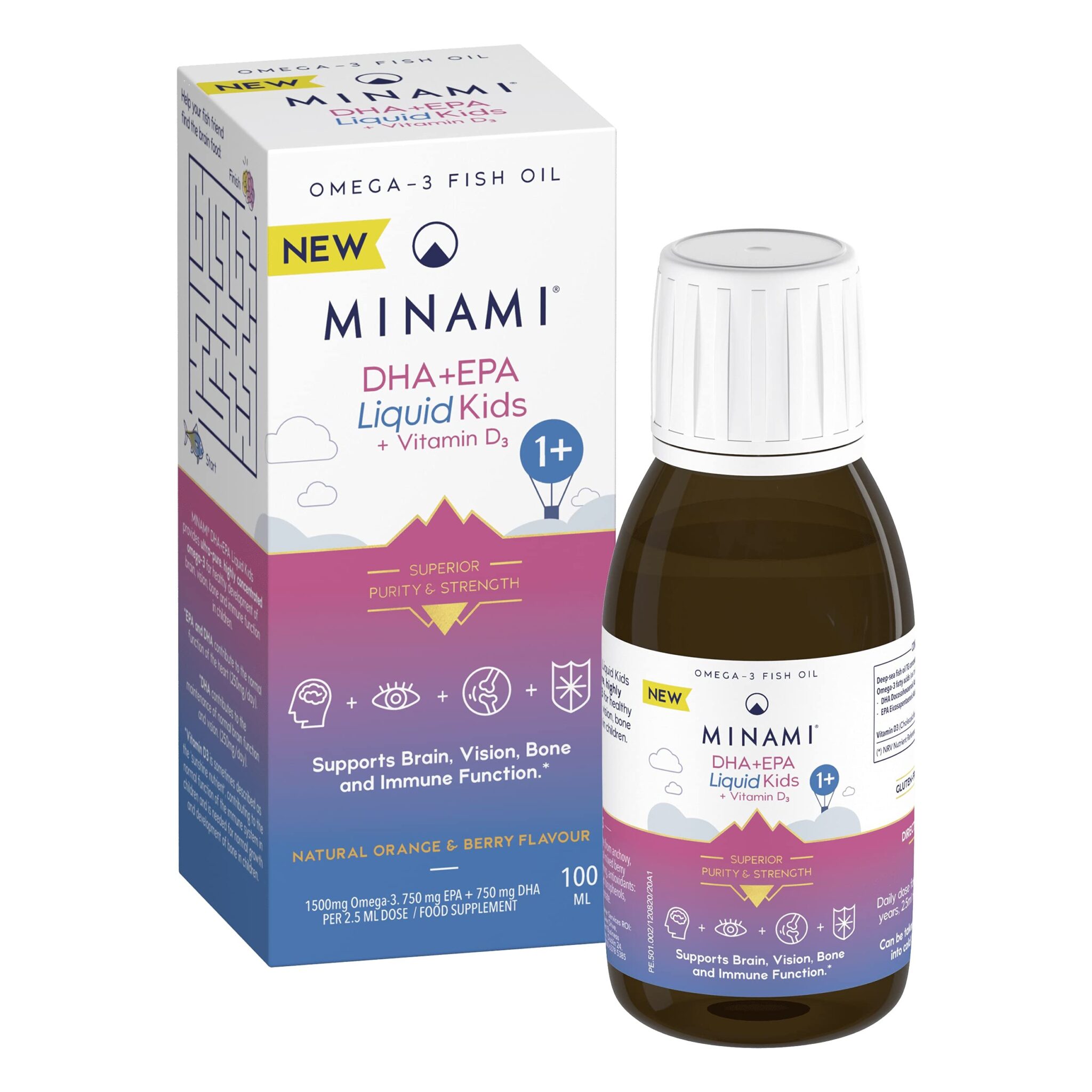 MINAMI - DHA+EPA Liquid Kids + Vitamin D3-100ml