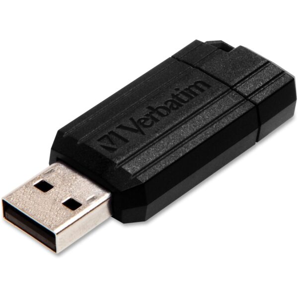 Verbatim 49062 8 GB PinStripe USB Flash Drive - Black