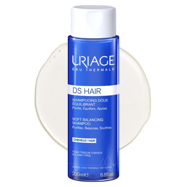 Uriage DS Hair Anti-Dandruff Treatment Shampoo 200ml - Eliminates Dandruff, Soothes Itching, Purifies & Rebalances - All Hair Types - Sensitive & Irritated Scalp