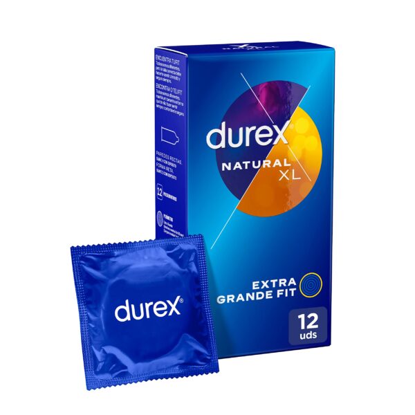 Durex Original Natural Plus Size XL Condoms - 12 Larger Condoms