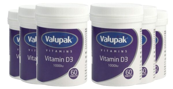 6 X Valupak Vitamin D 1000Iu